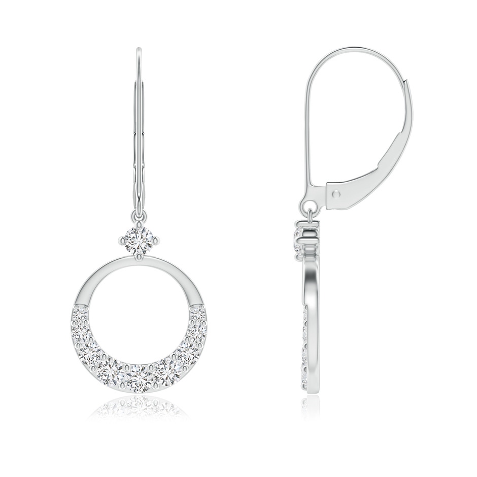 2mm HSI2 Graduated Diamond Round Drop Earrings in White Gold 