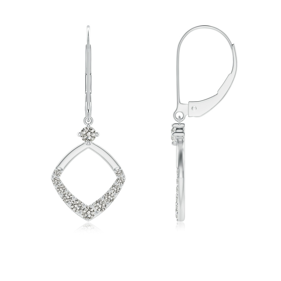 1.9mm KI3 Prong-Set Diamond Rhombus Drop Earrings in White Gold 