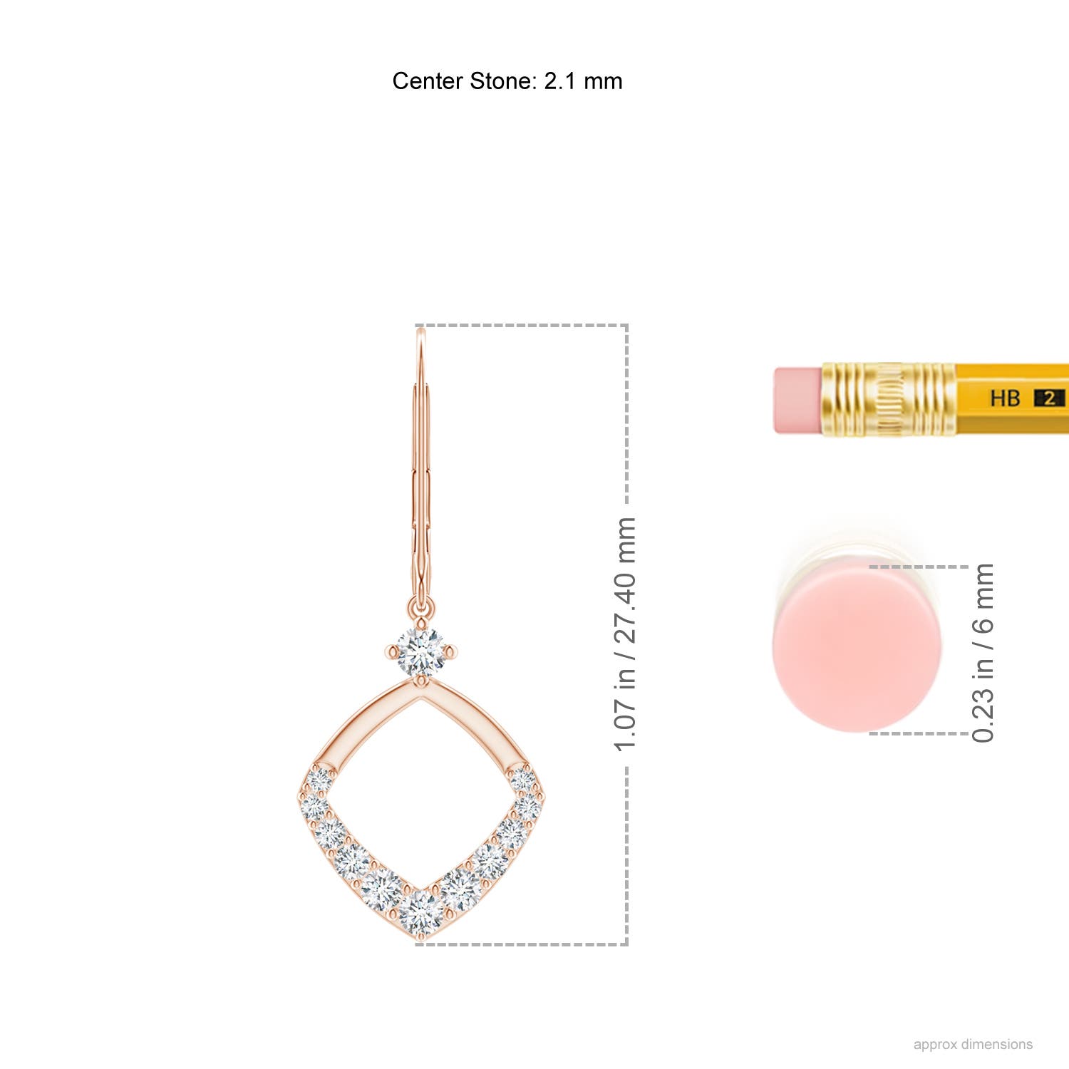 F-G, VS / 0.34 CT / 14 KT Rose Gold