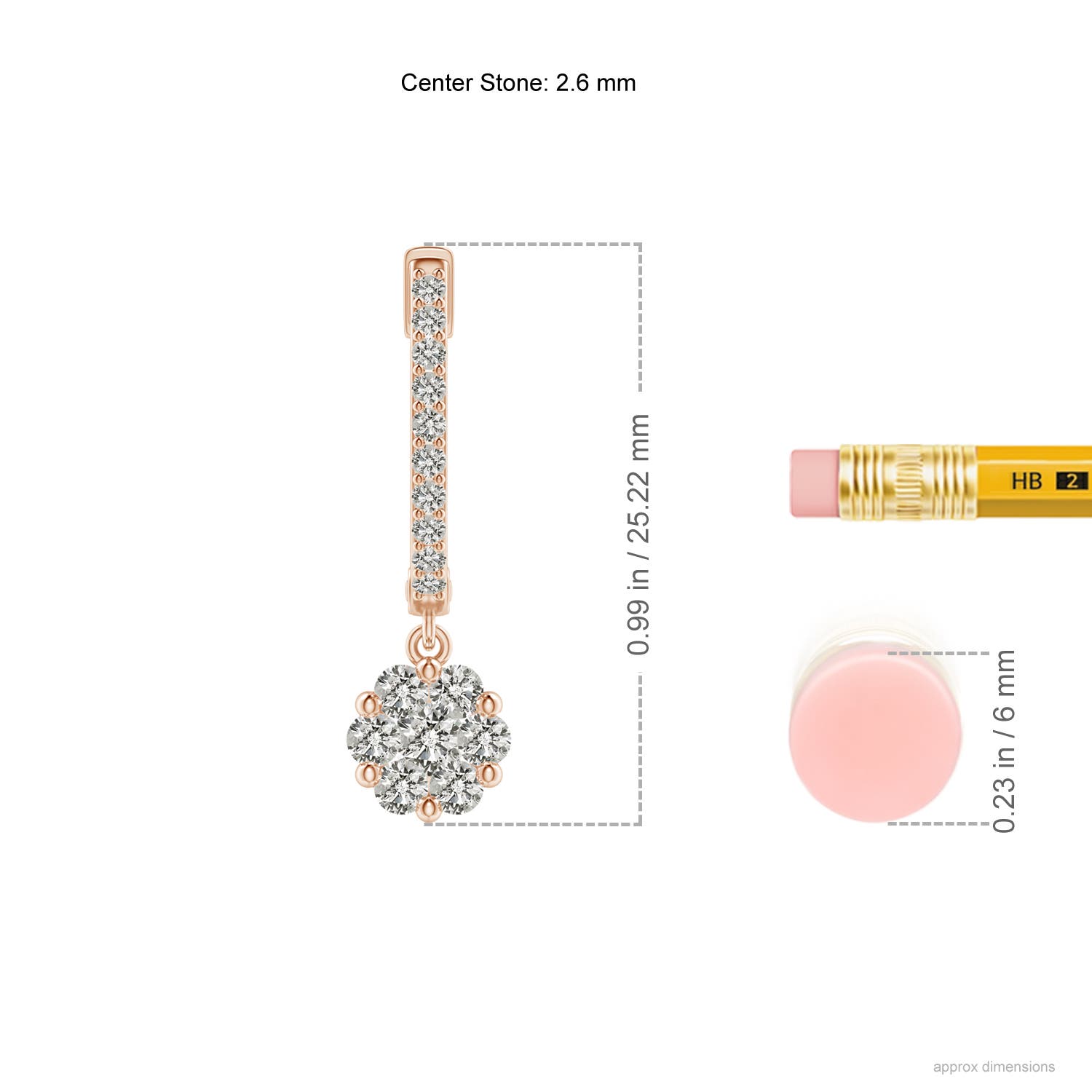 K, I3 / 0.74 CT / 14 KT Rose Gold