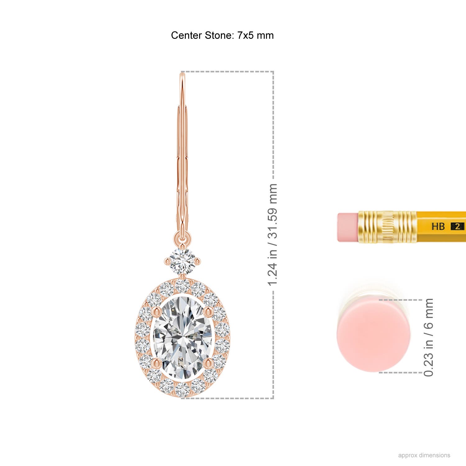 H, SI2 / 1.98 CT / 14 KT Rose Gold