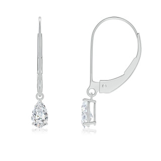 5x3mm GVS2 Classic Pear-Shaped Diamond Leverback Drop Earrings in P950 Platinum