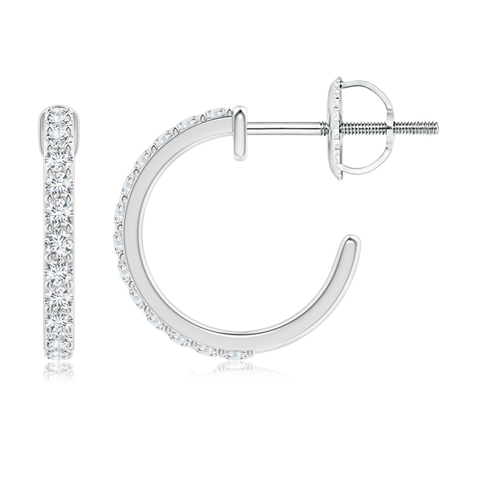 1.3mm GVS2 Prong-Set Round Diamond Hoop Earrings in White Gold side 199