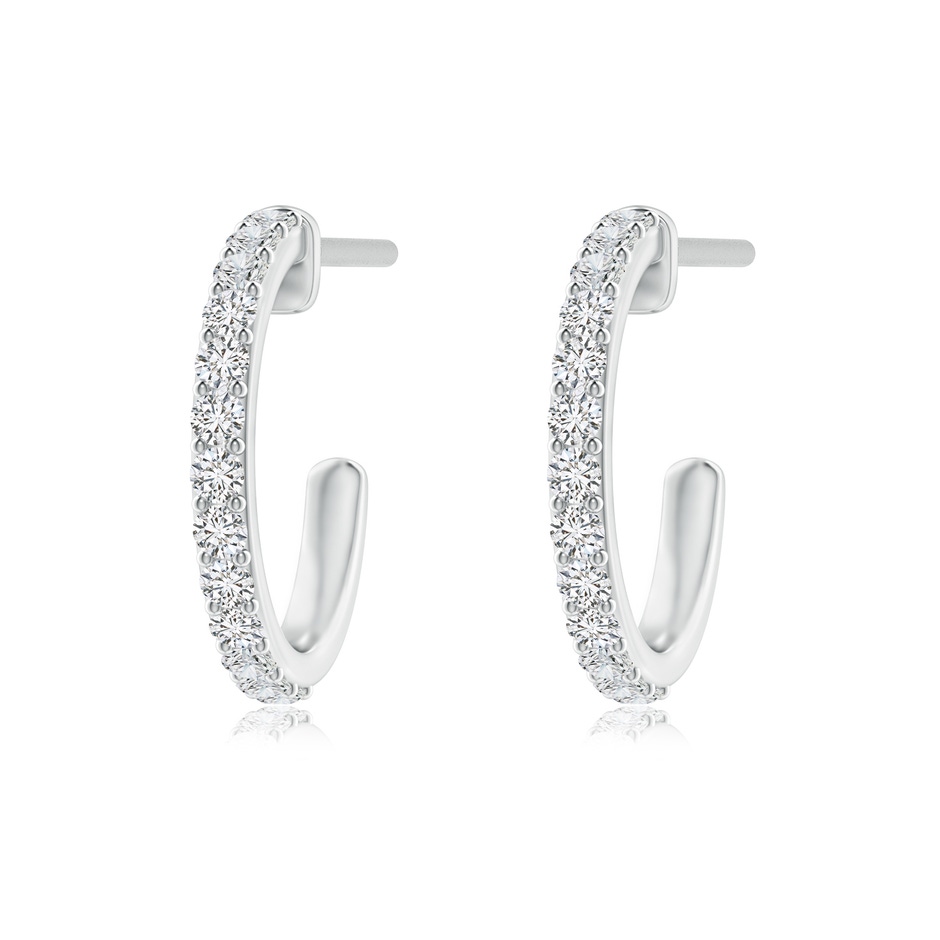 1.3mm HSI2 Prong-Set Round Diamond Hoop Earrings in P950 Platinum 