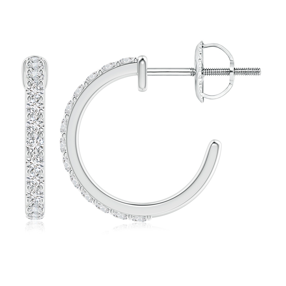 2.4mm HSI2 Prong-Set Round Diamond Hoop Earrings in 18K White Gold side 199