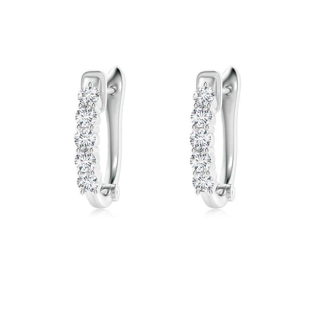 1.8mm GVS2 Classic Diamond Hinged Hoop Earrings in P950 Platinum