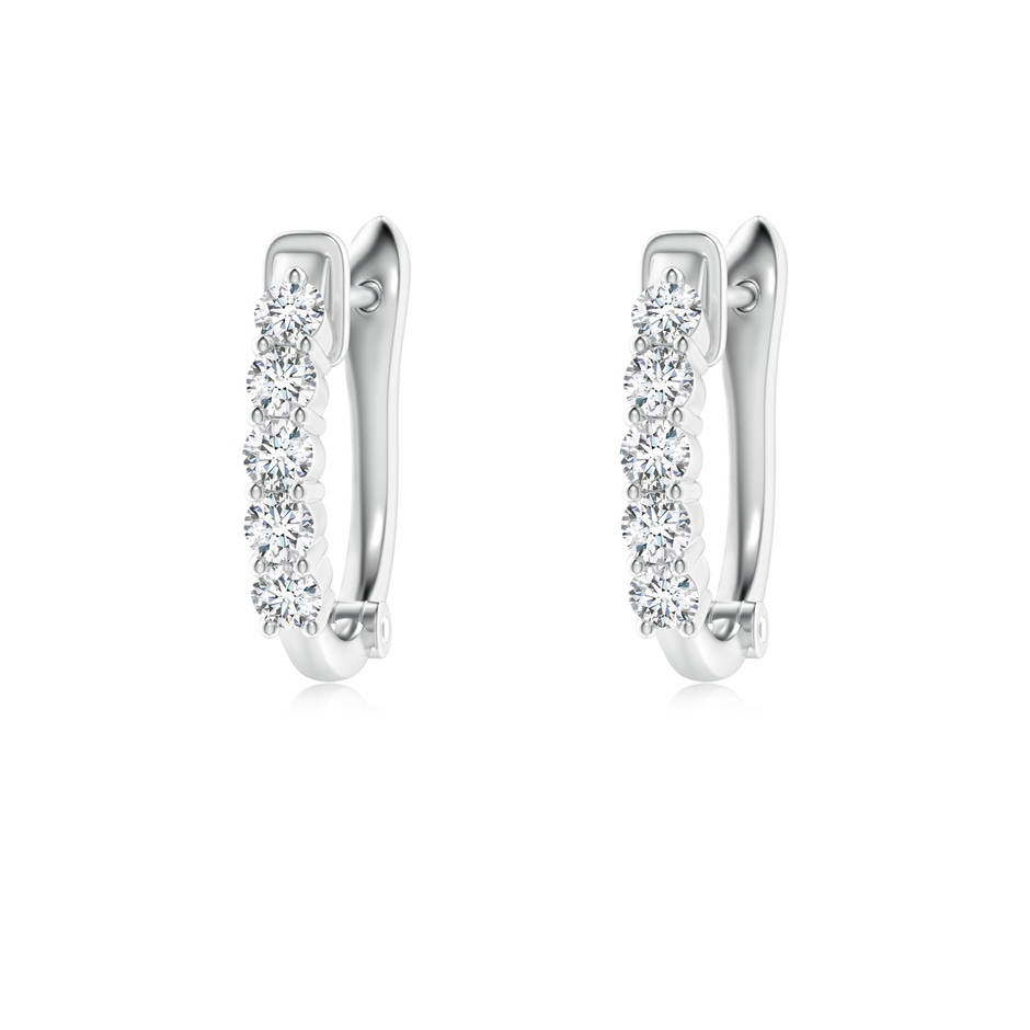 1.8mm GVS2 Classic Diamond Hinged Hoop Earrings in P950 Platinum 