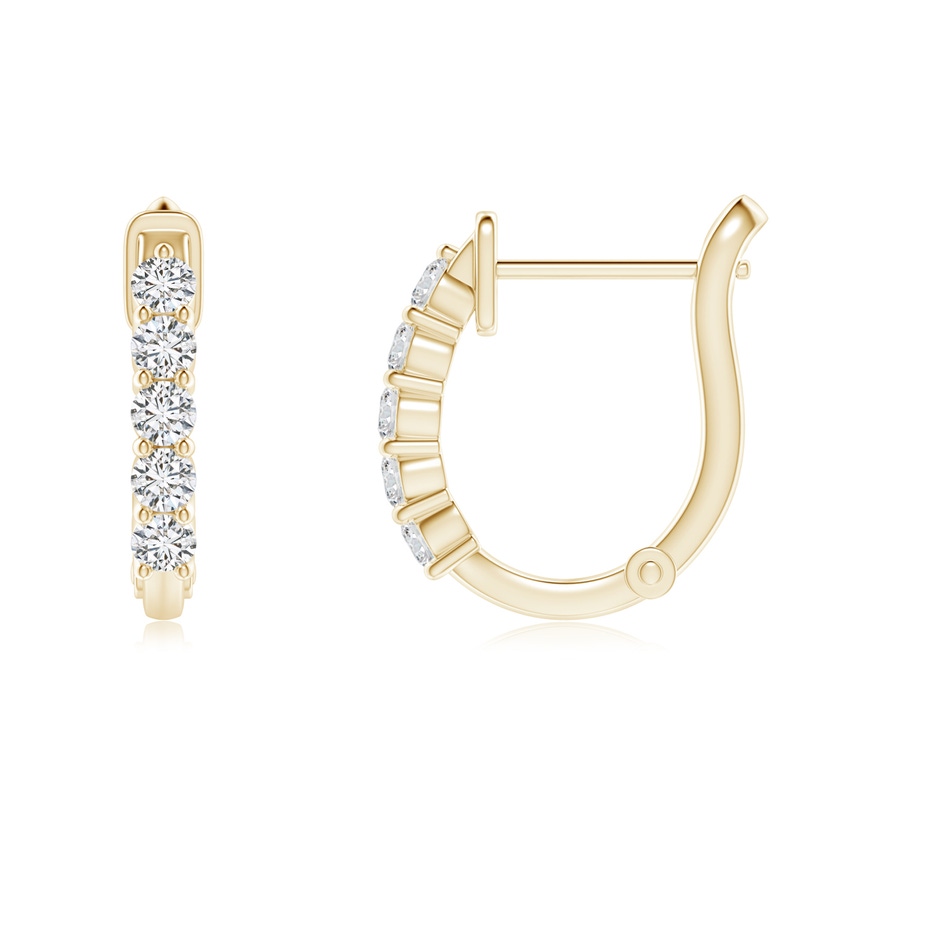 1.8mm HSI2 Classic Diamond Hinged Hoop Earrings in 18K Yellow Gold side 199