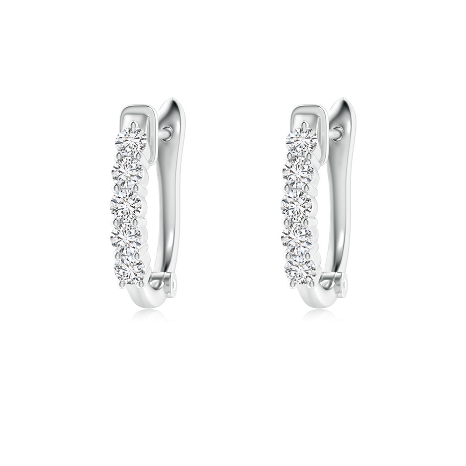 1.8mm HSI2 Classic Diamond Hinged Hoop Earrings in P950 Platinum 