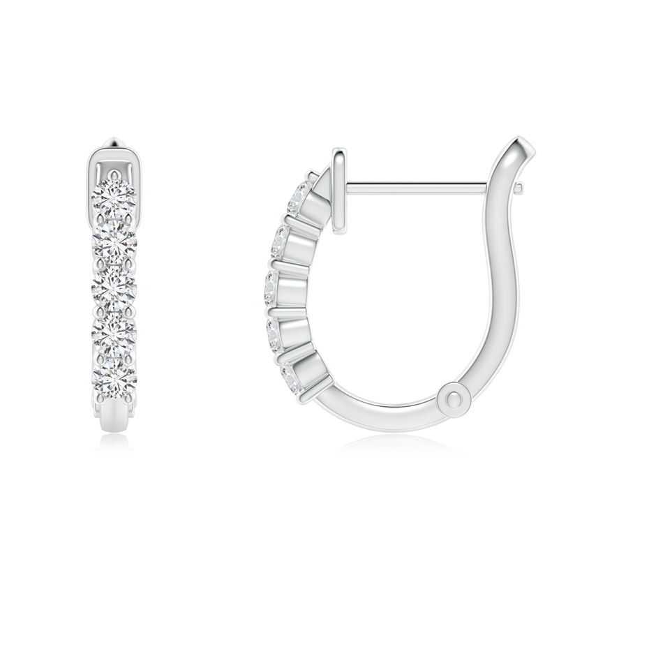 1.8mm HSI2 Classic Diamond Hinged Hoop Earrings in P950 Platinum side 199