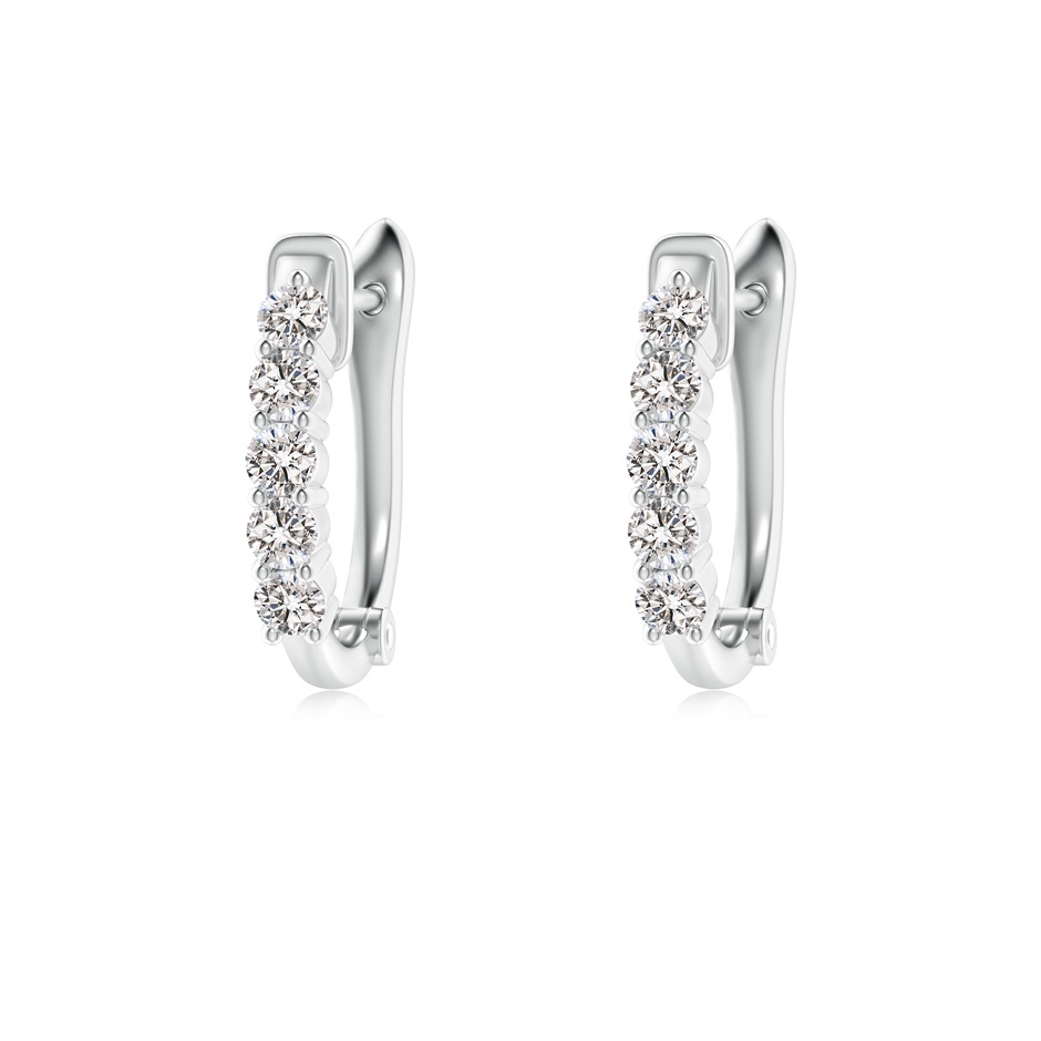 1.8mm IJI1I2 Classic Diamond Hinged Hoop Earrings in P950 Platinum 