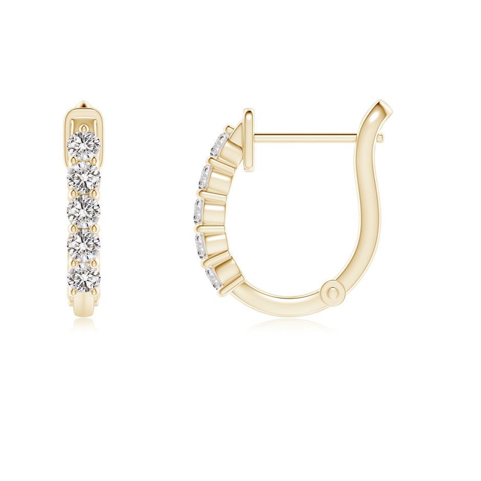 1.8mm IJI1I2 Classic Diamond Hinged Hoop Earrings in Yellow Gold side 199