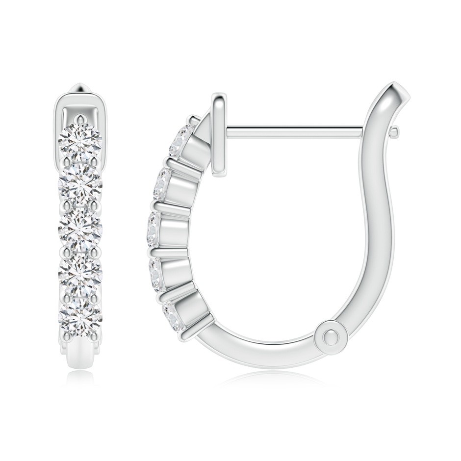 2.6mm HSI2 Classic Diamond Hinged Hoop Earrings in P950 Platinum side 199
