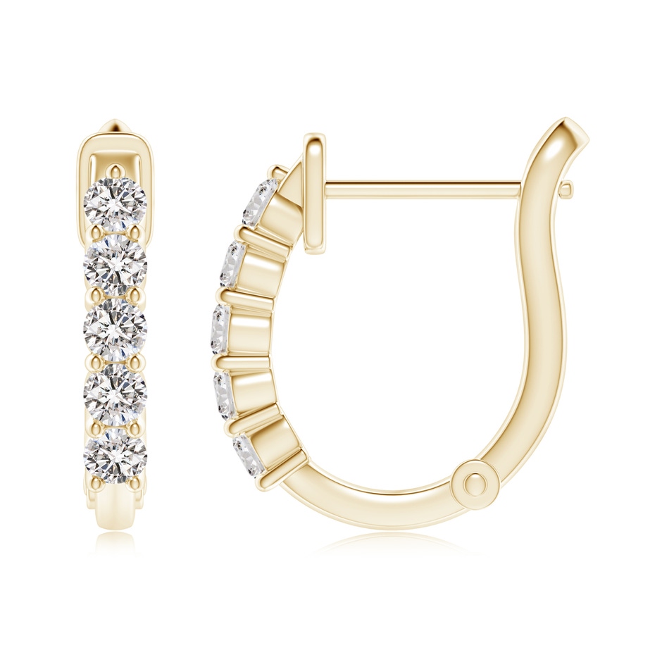 2.6mm IJI1I2 Classic Diamond Hinged Hoop Earrings in Yellow Gold side 199