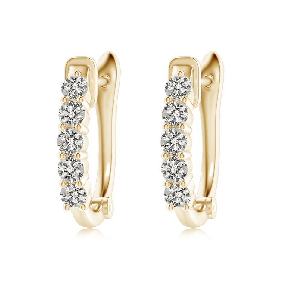 2.6mm KI3 Classic Diamond Hinged Hoop Earrings in Yellow Gold 