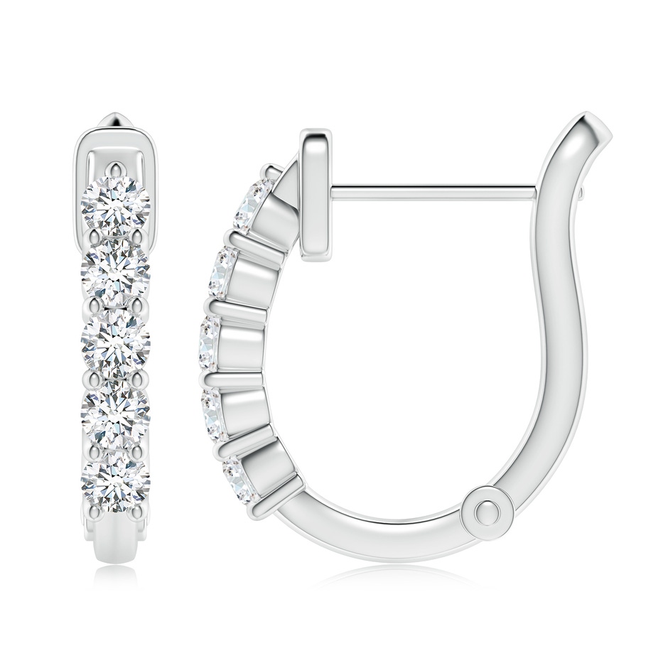 3.4mm GVS2 Classic Diamond Hinged Hoop Earrings in P950 Platinum side 199