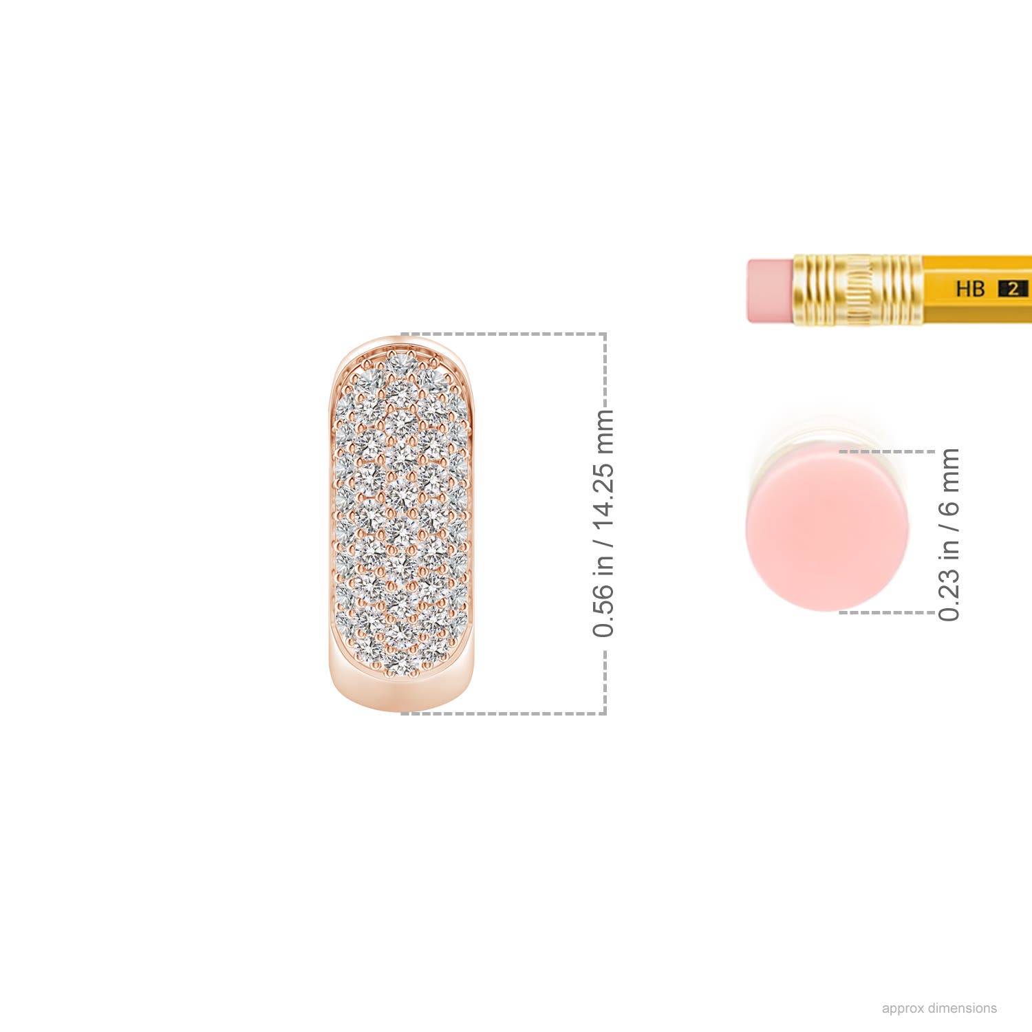 I-J, I1-I2 / 0.64 CT / 14 KT Rose Gold