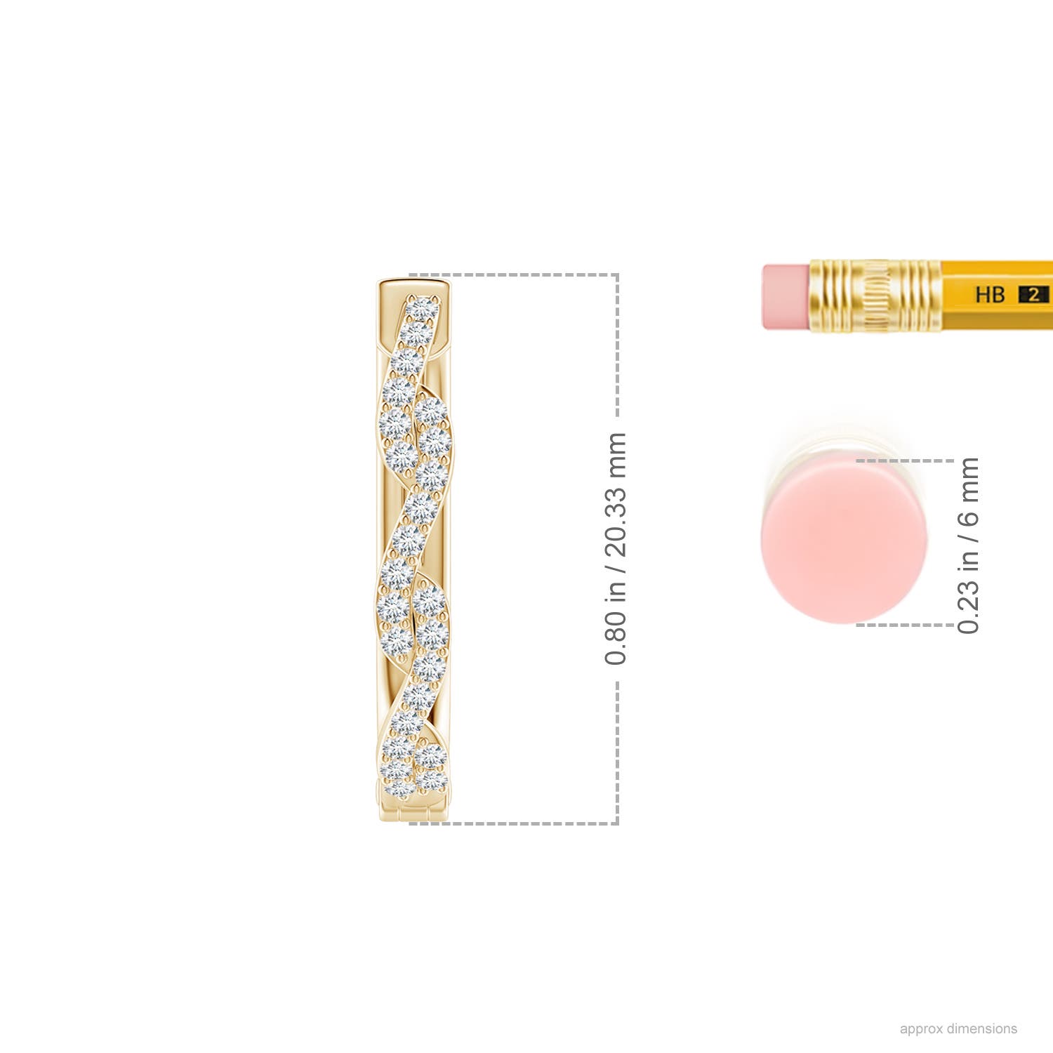 F-G, VS / 0.34 CT / 14 KT Yellow Gold