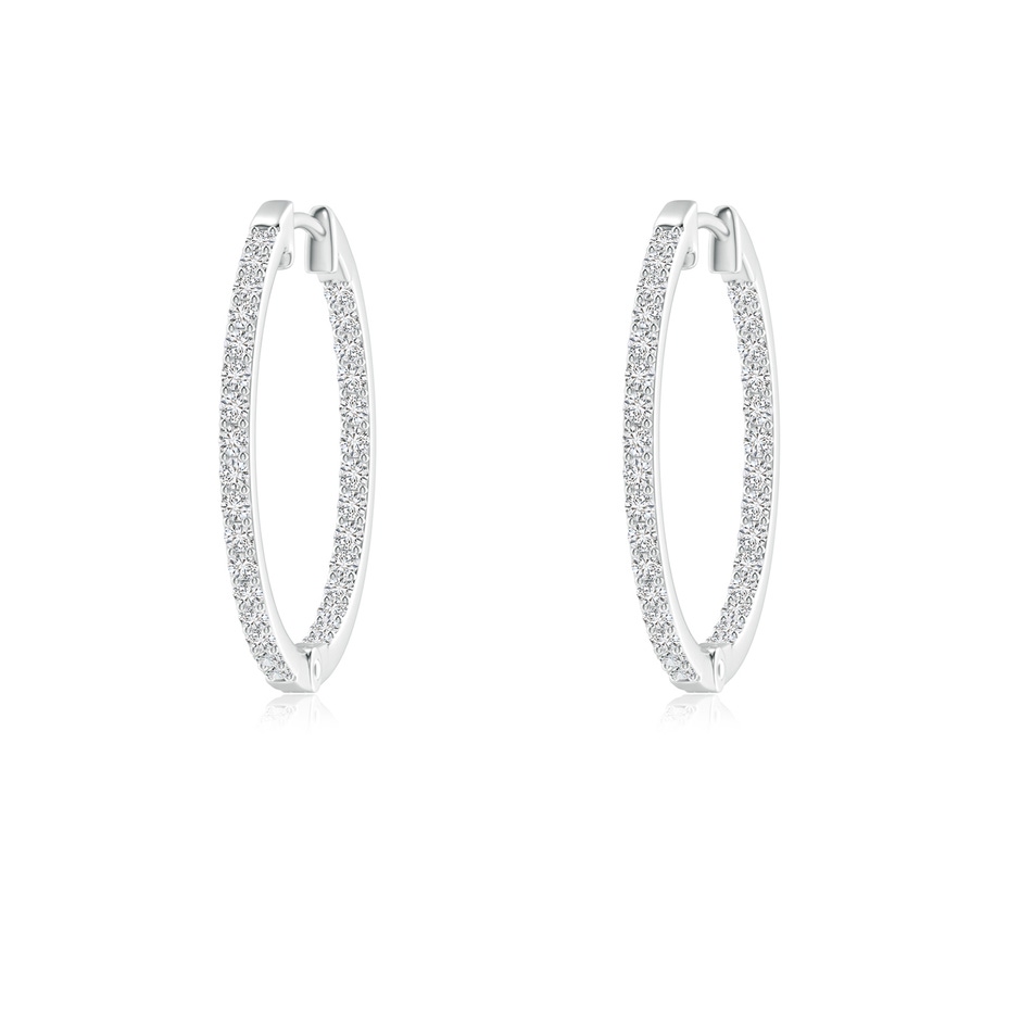 1.2mm HSI2 Inside-Out Diamond Hoop Earrings in P950 Platinum 