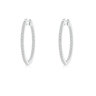 1.2mm HSI2 Inside-Out Diamond Hoop Earrings in White Gold