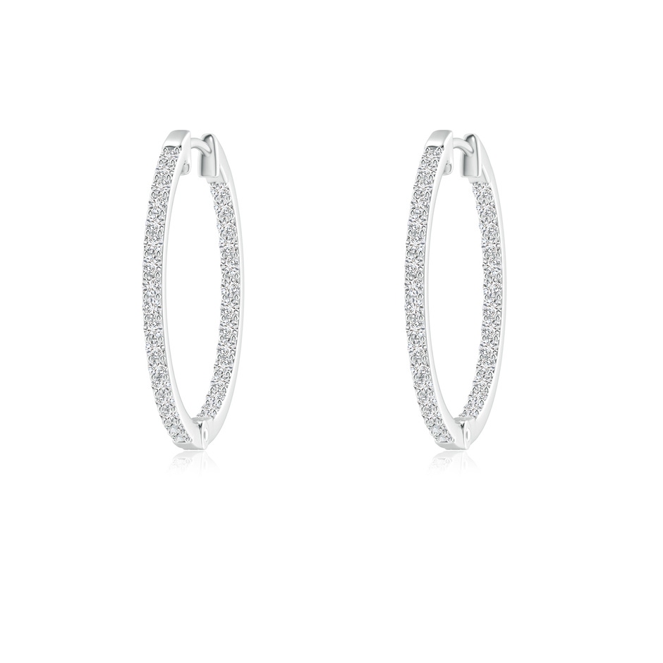 1.2mm HSI2 Inside-Out Diamond Hoop Earrings in White Gold 