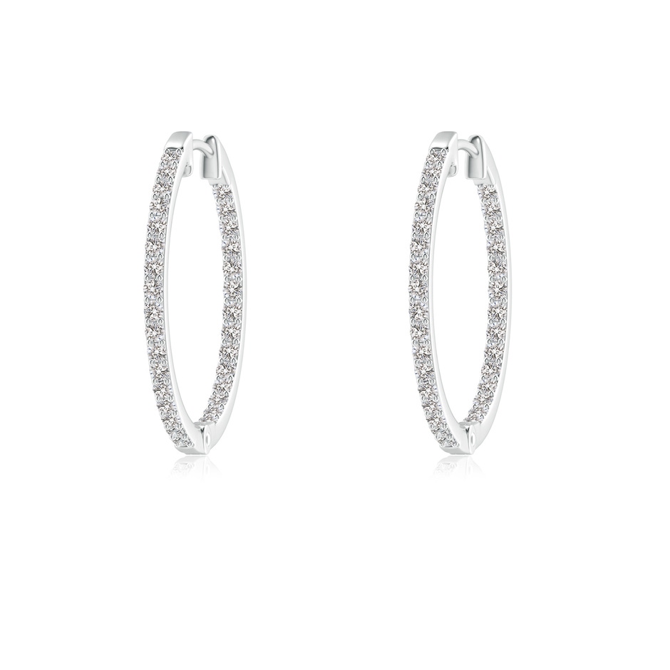 1.2mm IJI1I2 Inside-Out Diamond Hoop Earrings in P950 Platinum 