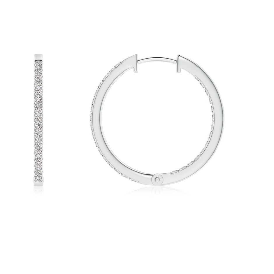 1.2mm IJI1I2 Inside-Out Diamond Hoop Earrings in P950 Platinum Side 199