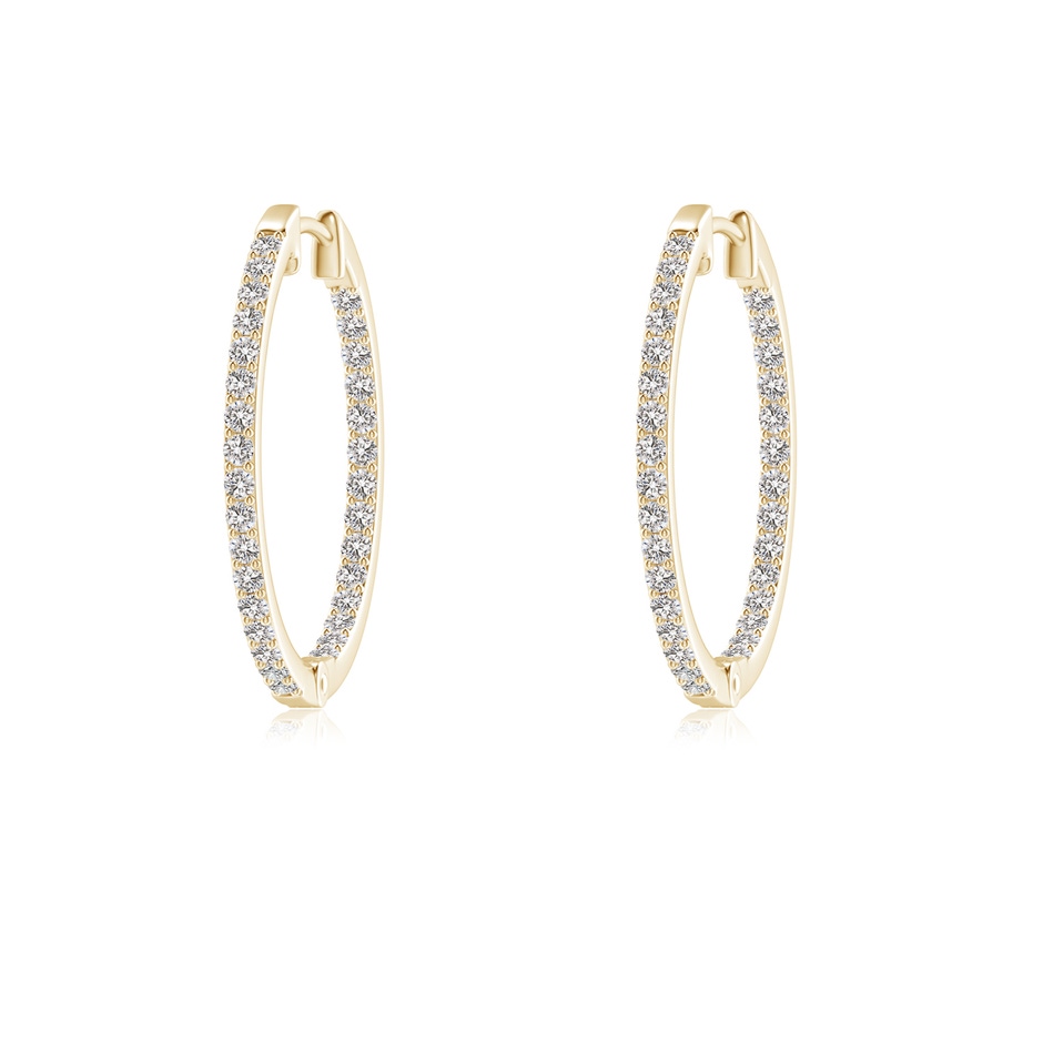 1.2mm IJI1I2 Inside-Out Diamond Hoop Earrings in Yellow Gold 