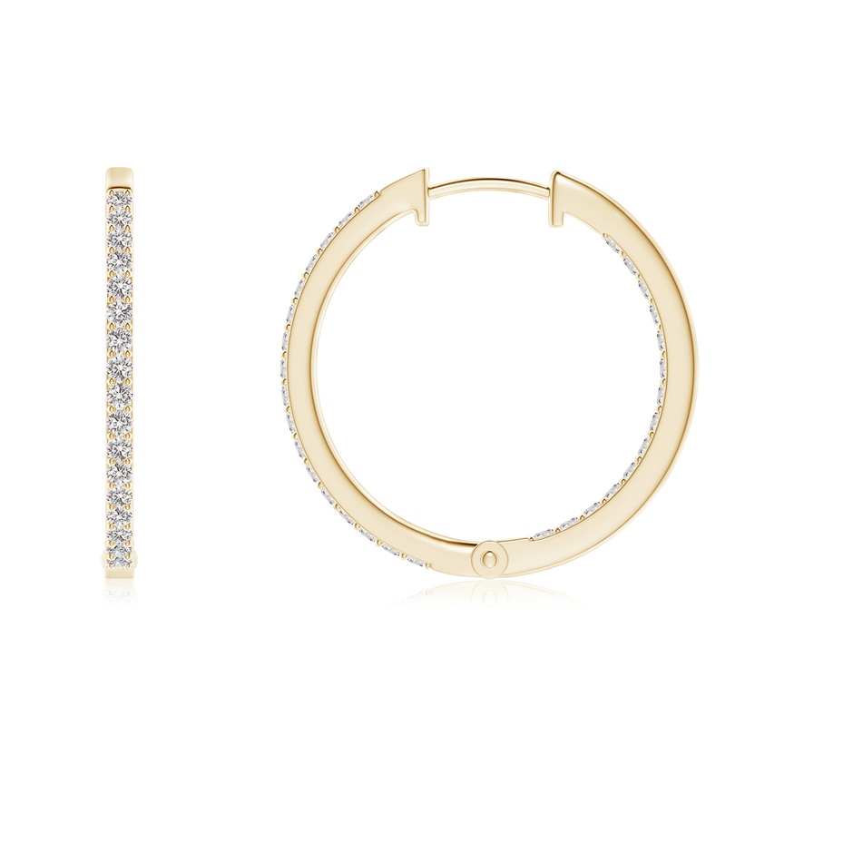 1.2mm IJI1I2 Inside-Out Diamond Hoop Earrings in Yellow Gold side 199