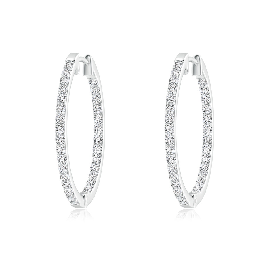 1.4mm HSI2 Inside-Out Diamond Hoop Earrings in P950 Platinum 