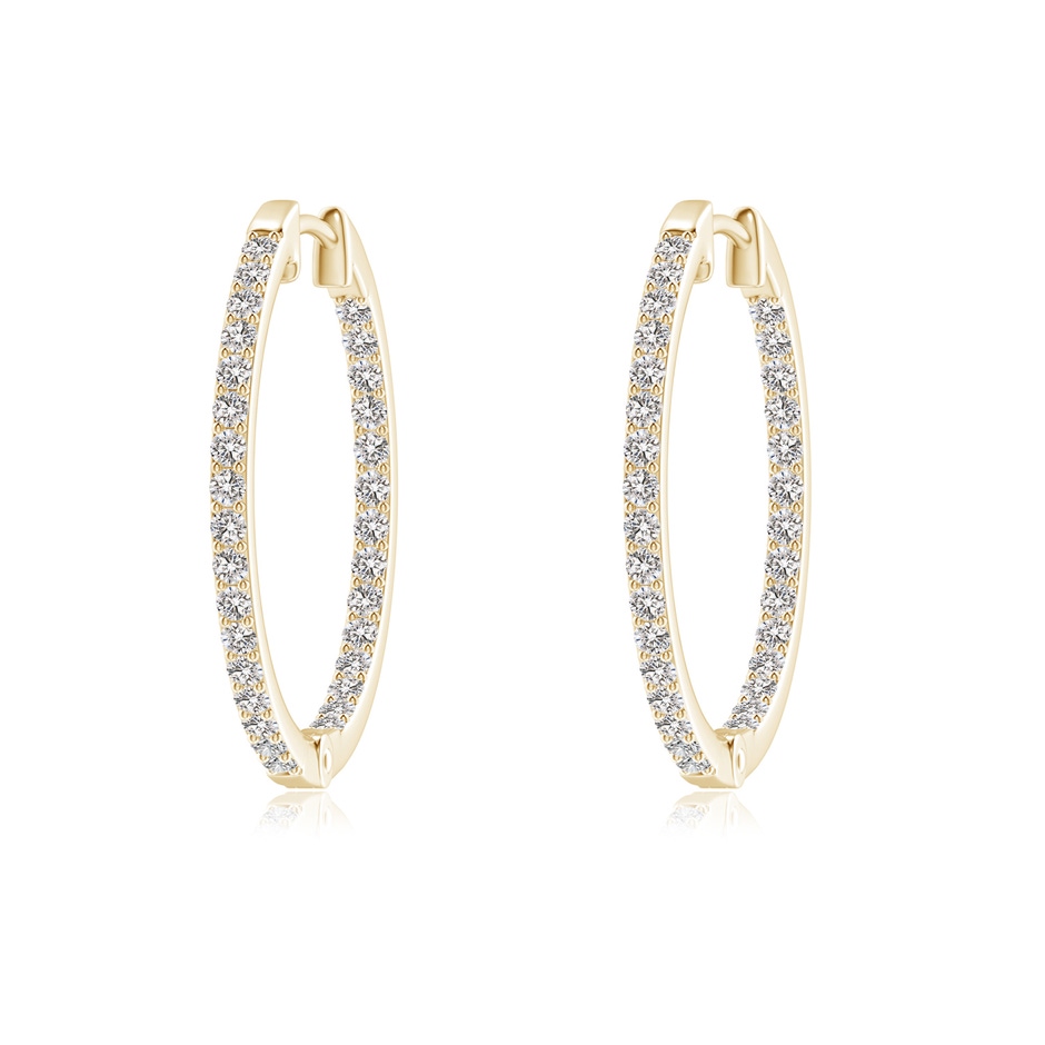 1.4mm IJI1I2 Inside-Out Diamond Hoop Earrings in Yellow Gold 