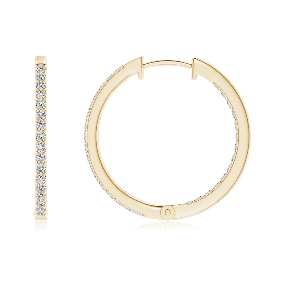 1.4mm IJI1I2 Inside-Out Diamond Hoop Earrings in Yellow Gold side 199