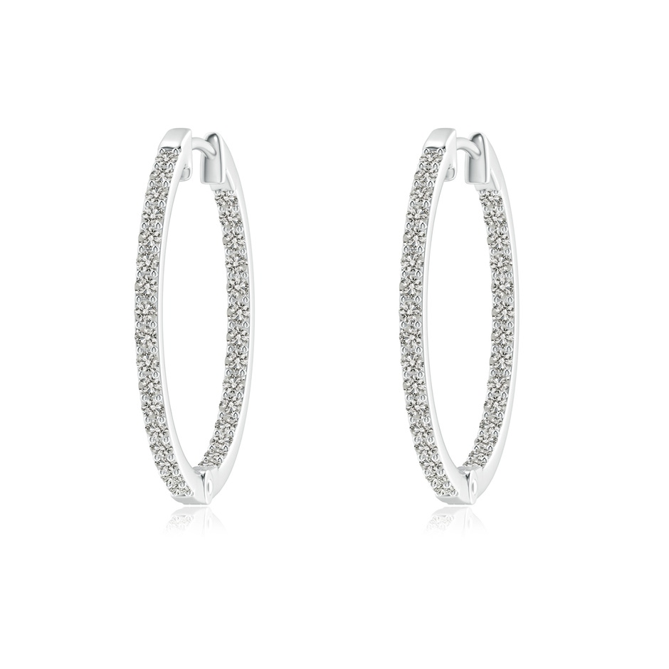1.4mm KI3 Inside-Out Diamond Hoop Earrings in 9K White Gold 
