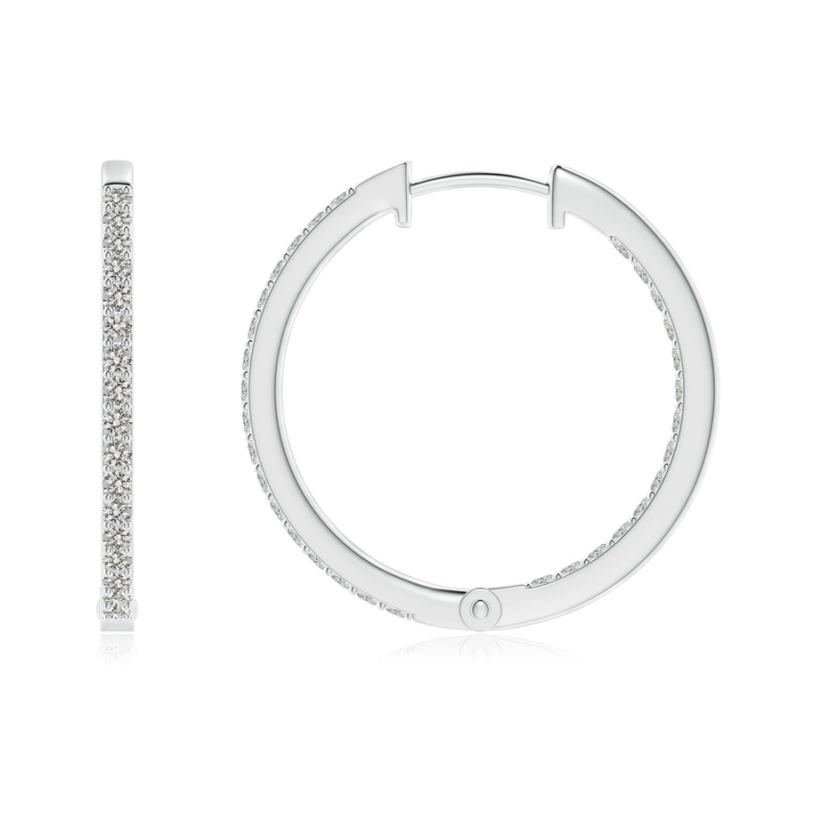 1.4mm KI3 Inside-Out Diamond Hoop Earrings in 9K White Gold side 199