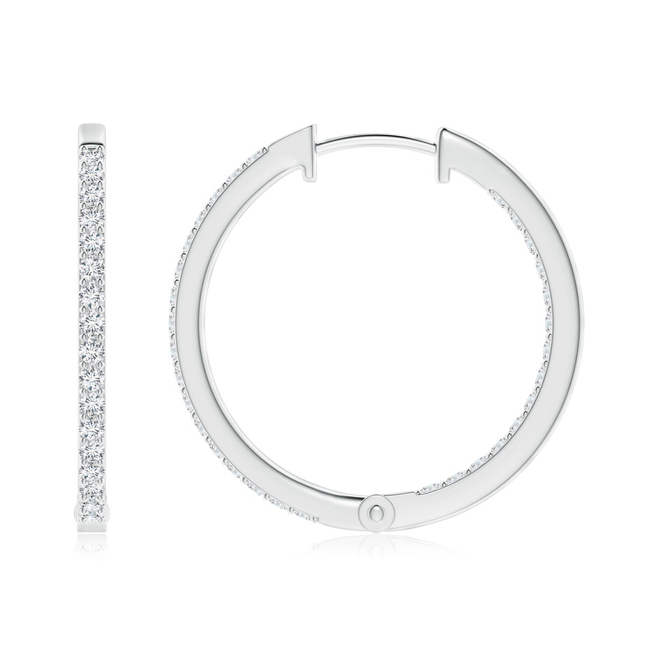 1.55mm GVS2 Inside-Out Diamond Hoop Earrings in White Gold Side 199