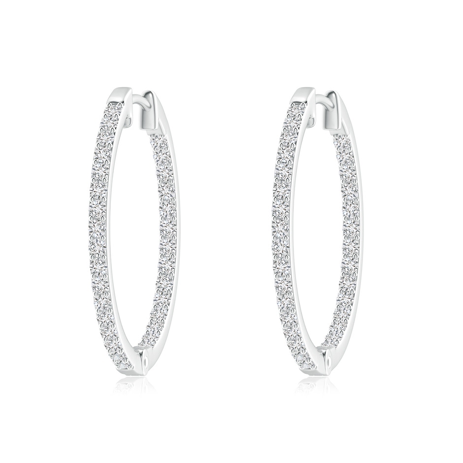 1.55mm HSI2 Inside-Out Diamond Hoop Earrings in P950 Platinum 
