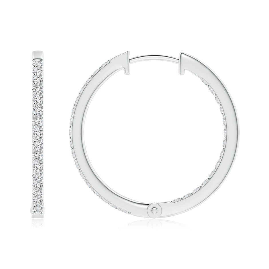 1.55mm HSI2 Inside-Out Diamond Hoop Earrings in P950 Platinum Side 199