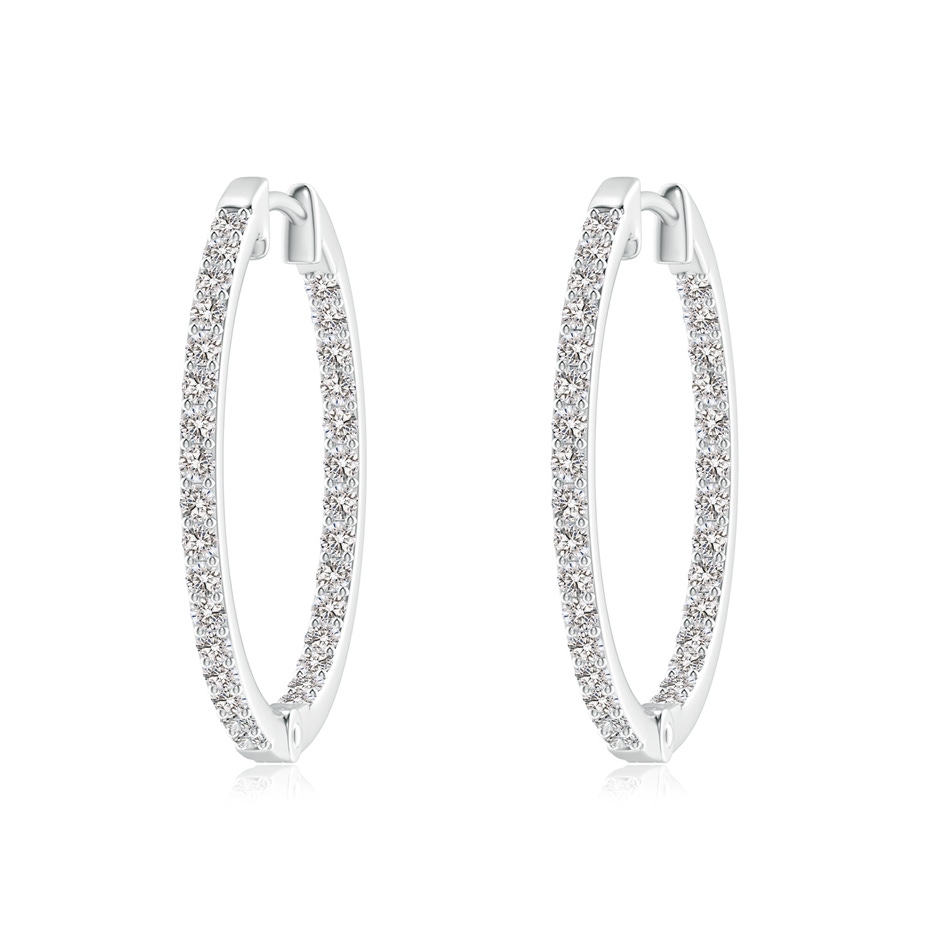 1.55mm IJI1I2 Inside-Out Diamond Hoop Earrings in White Gold 