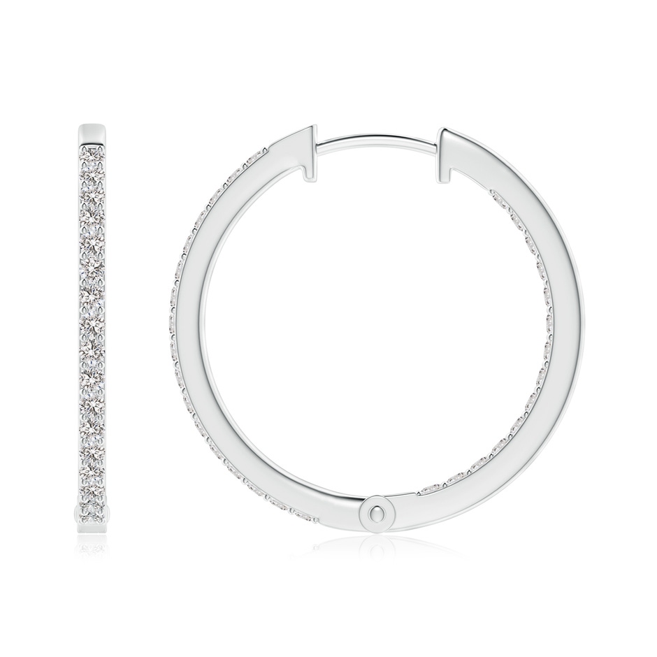1.55mm IJI1I2 Inside-Out Diamond Hoop Earrings in White Gold Side 199