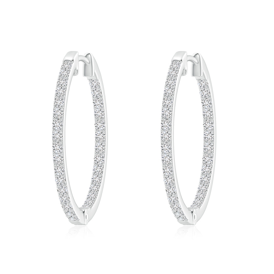 1.95mm HSI2 Inside-Out Diamond Hoop Earrings in White Gold 
