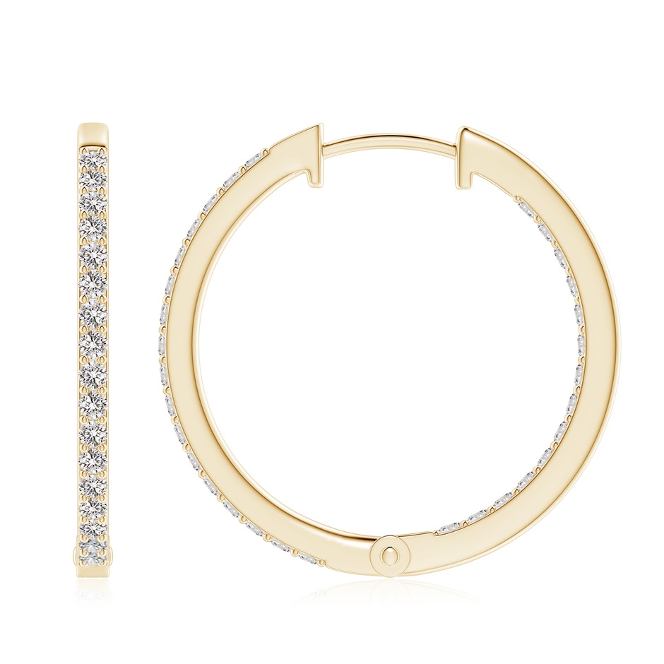 1.95mm IJI1I2 Inside-Out Diamond Hoop Earrings in Yellow Gold side 199