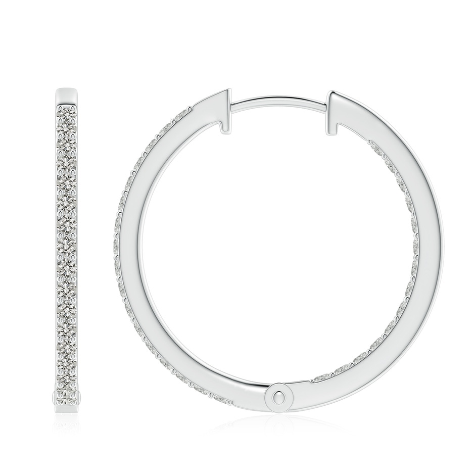 1.95mm KI3 Inside-Out Diamond Hoop Earrings in White Gold Side 199