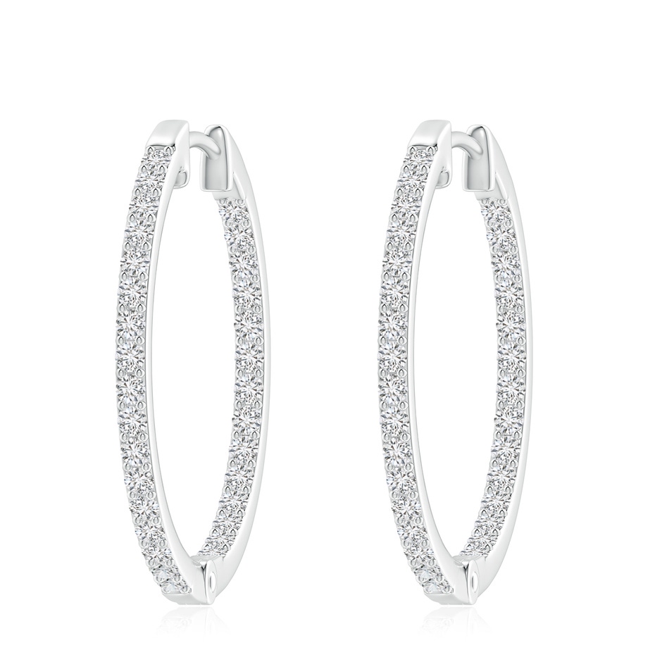 2.25mm HSI2 Inside-Out Diamond Hoop Earrings in 18K White Gold 