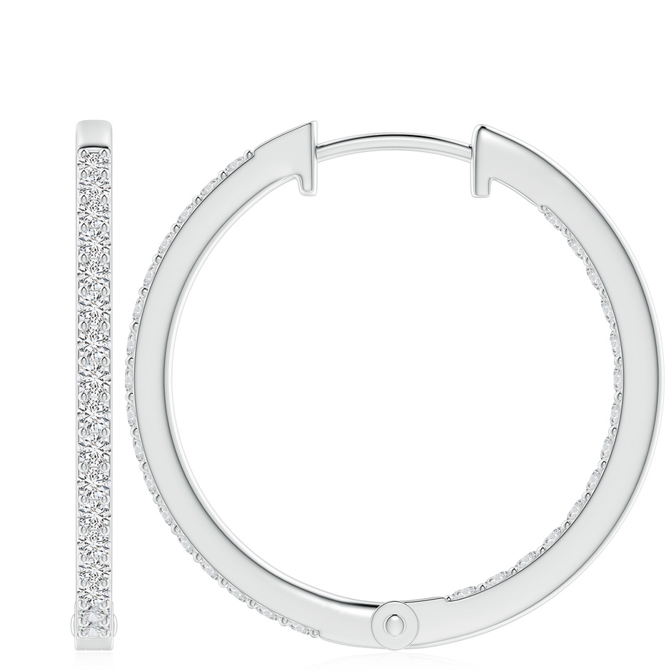 2.25mm HSI2 Inside-Out Diamond Hoop Earrings in 18K White Gold side 199