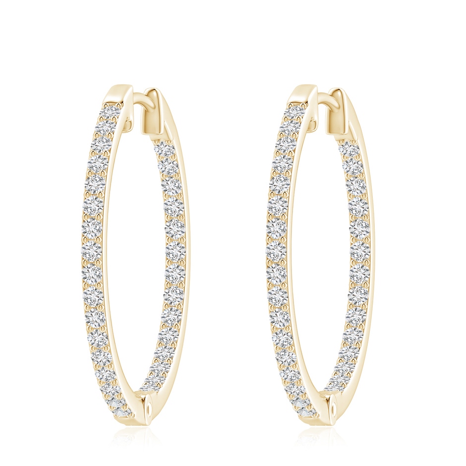 2.25mm HSI2 Inside-Out Diamond Hoop Earrings in Yellow Gold 