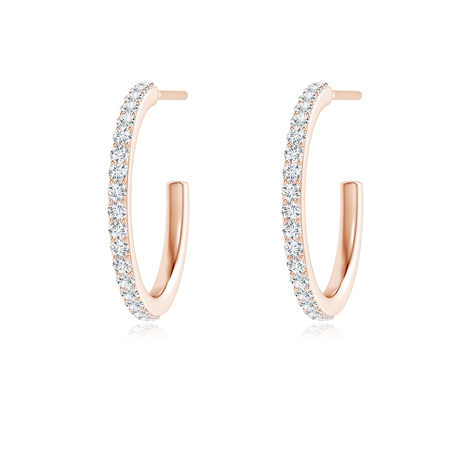 1.3mm GVS2 Classic Prong-Set Diamond Hoop Earrings in Rose Gold 