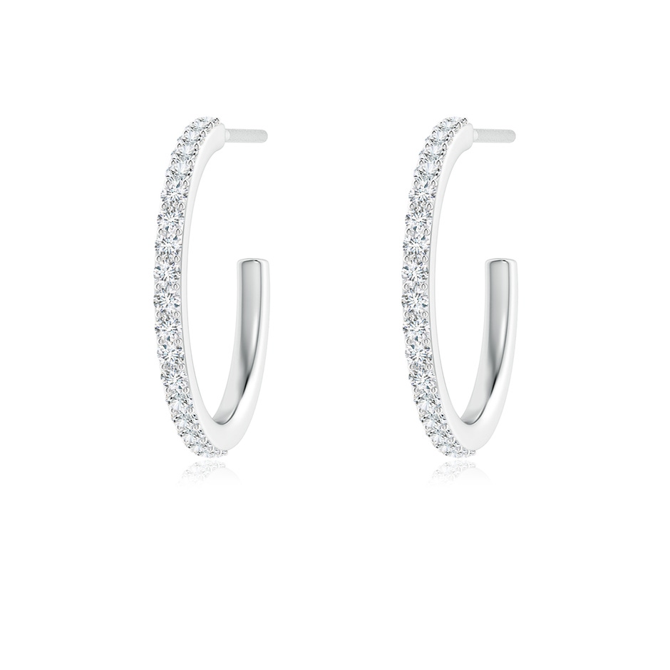 1.3mm GVS2 Classic Prong-Set Diamond Hoop Earrings in White Gold 