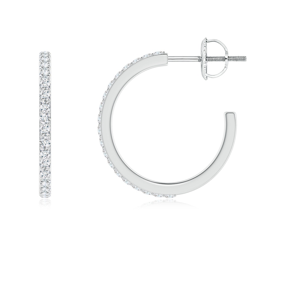 1.3mm GVS2 Classic Prong-Set Diamond Hoop Earrings in White Gold side-1