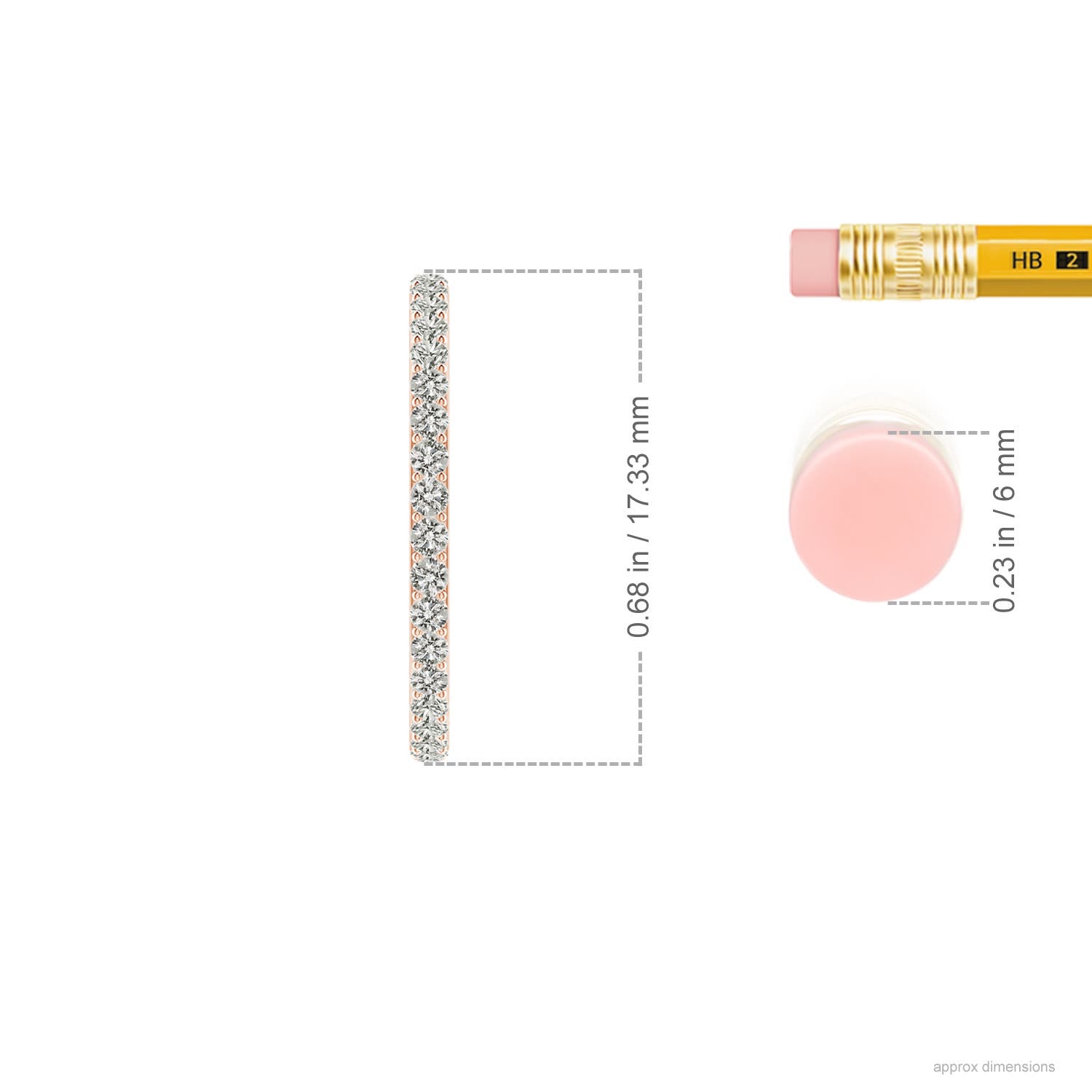 K, I3 / 0.38 CT / 14 KT Rose Gold