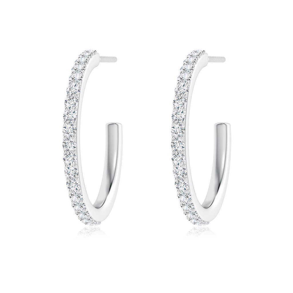 1.55mm GVS2 Classic Prong-Set Diamond Hoop Earrings in White Gold